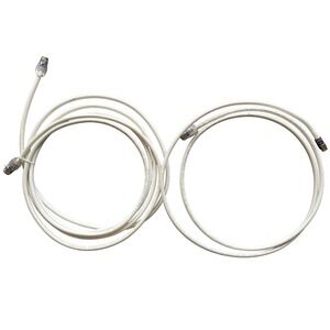 PCT Triton RG6 Coaxial Cable White Lot 18AWG CATV Satellite F-Type Connectors